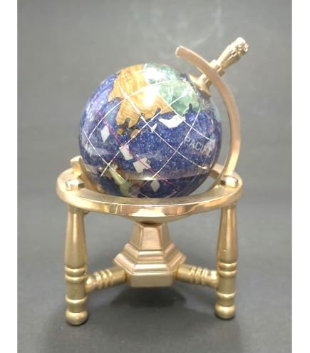 Amazon.co.jp: 【石流通センター】【インテリア】天然石地球儀 約80mm